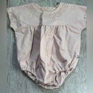 Oeuf Light Pink Embroidered Kids Onsie